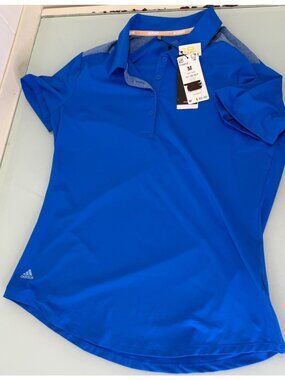 New Adidas 365 Golf Polo Shirt Women's Medium M Activewear Top Short Sleeve NWT